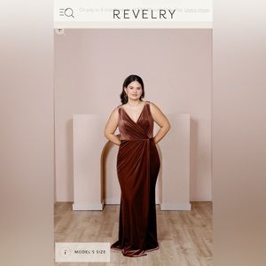 Revelry BLAIR velvet dress (terracotta : 8)